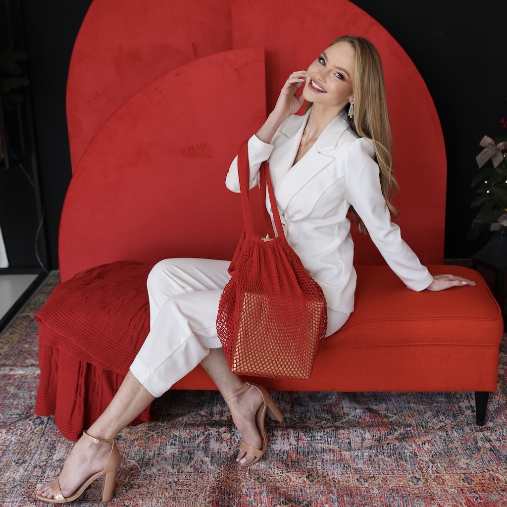 Eco Red Mesh Bag 2